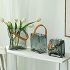 Modern Unique Clear Handbag Vase Purse Glass Vase Decor for Home Office