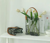 Modern Clear Handbag Flower Vase Purse Glass Vase Decor for Home Office