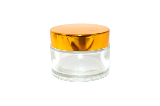50 ml klare Glas-Kosmetikbehälter mit Schraubdeckel, Glasprobengläser